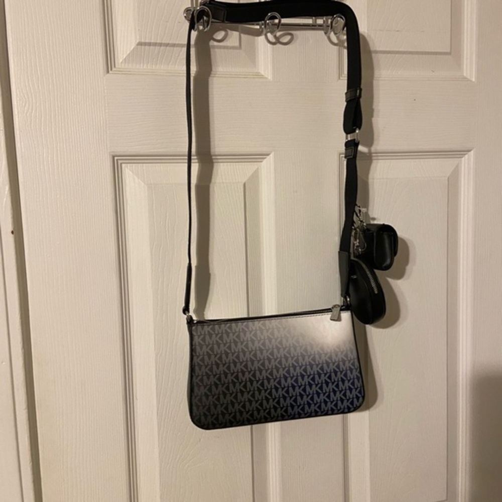 Michael Kors Black and Gray Shoulder Bag
